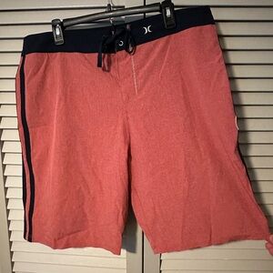 EUC Hurley Phantom Red and Navy Board Shorts Size 36
